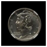 1919 S Mercury Silver Dime 10c NGC AU Details