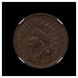 1900 Indian Head Cent NGC MS 63 BN