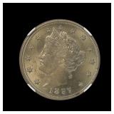 1897 Liberty V Nickel NGC MS 62