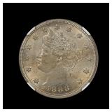 1888 Liberty V Nickel NGC MS 64 Better Date