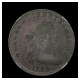 1799 Draped Bust Dollar NGC VF 30 RARE TONED