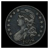 1828 Capped Bust Half Curl Base No Knob VF/XF