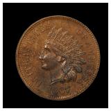 1867 Indian Head Cent BU TONED KEY DATE