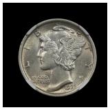 1923 Mercury Silver Dime NGC MS 61 FB UNDERGRADED