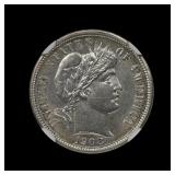 1908 D Barber Silver Dime NGC UNC ERROR SLAB