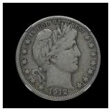 1912 Barber Half Silver Dollar NGC F 12