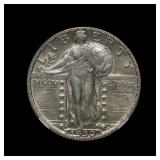 1930 S Standing Liberty Silver Quarter NGC AU 55