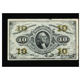 1863 Ten Cents 10c Fractional Currency Note AU/UNC