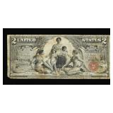1896 $2 Educational Note Tillman Morgan RARE