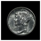1934 Mercury Silver Dime BU FB