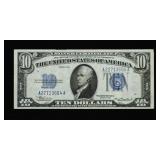 1934 $10 Dollar Silver Certificate Note Bill AA XF
