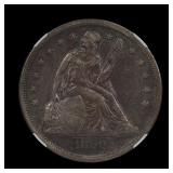 1859 O Seated Liberty Silver Dollar NGC AU Details