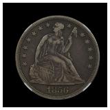 1856 Seated Liberty Silver Dollar NGC VF 30