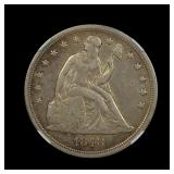 1848 Seated Liberty Silver Dollar NGC XF Details