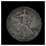 1917 D Reverse Walking Liberty Half Dollar VG/F