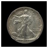 1916 D Walking Liberty Silver Half NGC UNC Details