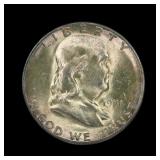 1951 S Franklin Half Dollar BU FBL TONED
