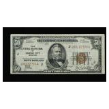 1929 $50 Dollar Note Bill Federal Reserve KC VF