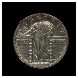 1920 D Standing Liberty Silver Quarter NGC AU Dtls