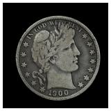 1900 O Barber Silver Half Dollar F