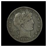 1896 Barber Silver Half Dollar F/VF Better Date