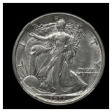 1917 D Rev Walking Liberty Half NGC AU 55 BIG COIN
