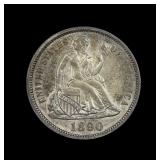 1890 Seated Liberty Silver Dime ICG MS 61 BEAUTY