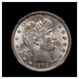 1892 Barber Silver Quarter NGC MS-62 FIRST YEAR!