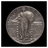 1927 S Standing Liberty Quarter ICG VF-25 SEMI KEY