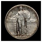 1917 S T2 Standing Liberty Quarter AU+ FH WOW