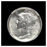 1917 Mercury Silver Dime NGC MS-61