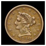 1850 $2.50 Quarter Eagle Early Date GOLD