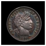1898 Barber Silver Dime AU/BU TONED WOW