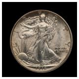 1916 Walking Liberty Half Dollar AU/BU