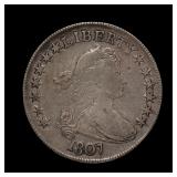 1807 Draped Bust Half Dollar F+/VF RARE Last Year!