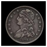 1838 Capped Bust Silver Quarter ICG XF-45 RARE
