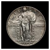 1926 Standing Liberty Silver Quarter AU+/BU WOW