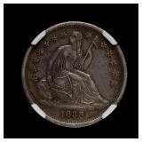 1838 ND Seated Liberty Dime NGC-50 UNDERGRADED!