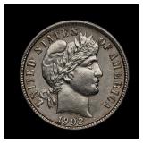 1902 Barber Silver Dime BU
