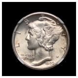1929 Mercury Silver Dime NGC MS-64