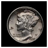 1920 D Mercury Silver Dime BU FB NICE!