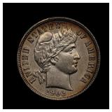 1902 Barber Silver Dime BU+