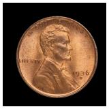 1936 D Lincoln Cent Penny ICG MS-67 RD STUNNER