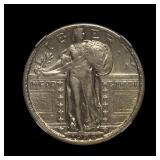 1925 Standing Liberty Silver Quarter NGC AU-53