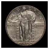1929 D Standing Liberty Silver Quarter AU+ CHOICE