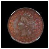 1906 Indian Head Cent Penny NGC MS-62 RB CAC TONED