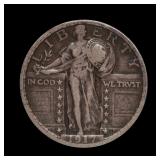 1917 Type 2 Standing Liberty Quarter ICG VF-20