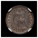 1853 AR Seated Liberty Silver Half Dime NGC AU-55