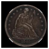 1860 O Seated Liberty Dollar XF-45 CAC ULTRA RARE