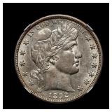 1892 O Barber Silver Half Dollar NGC AU-55